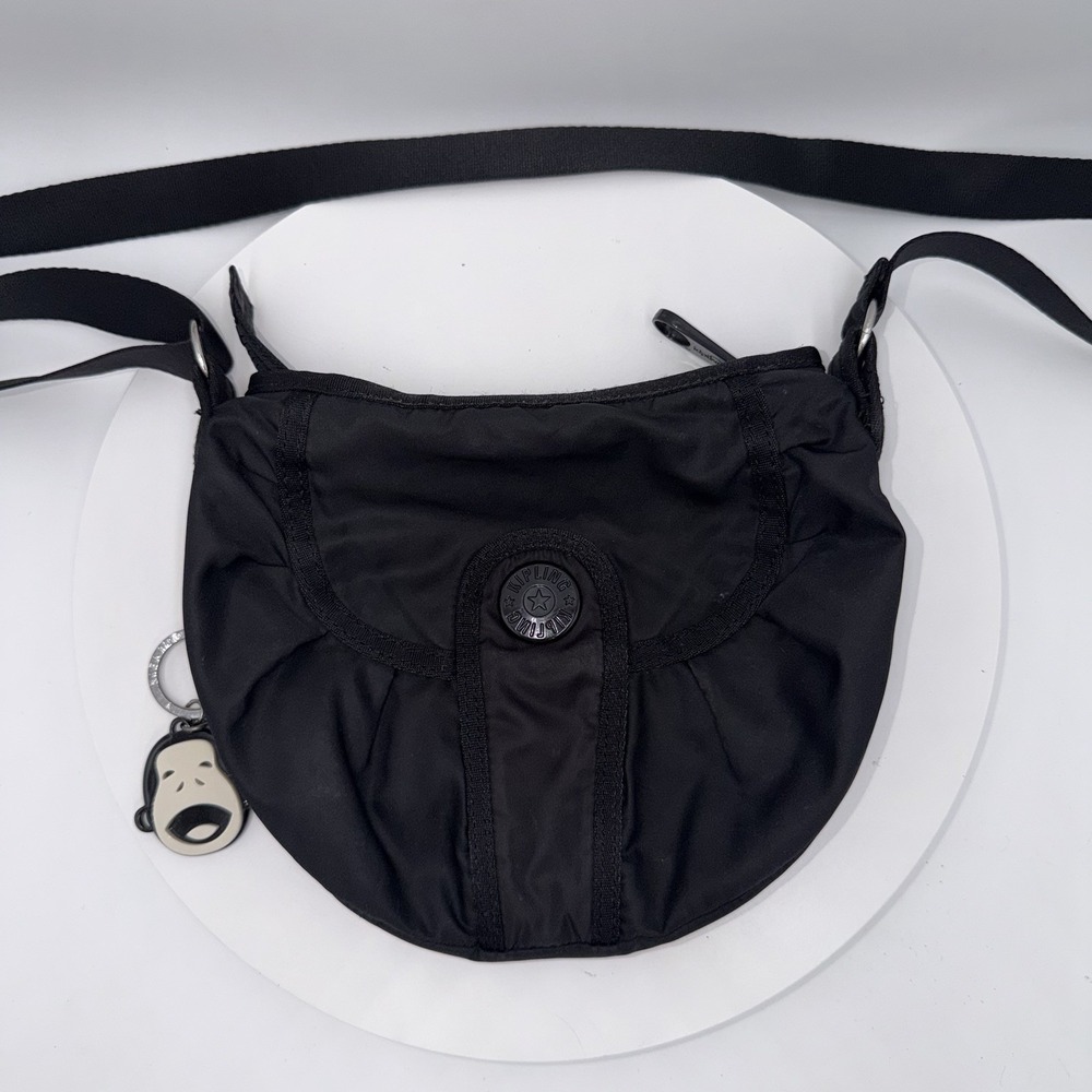 Kipling Women's Eneki Crossbody Black Small Nylon Bag Adjustable Strap Keychain